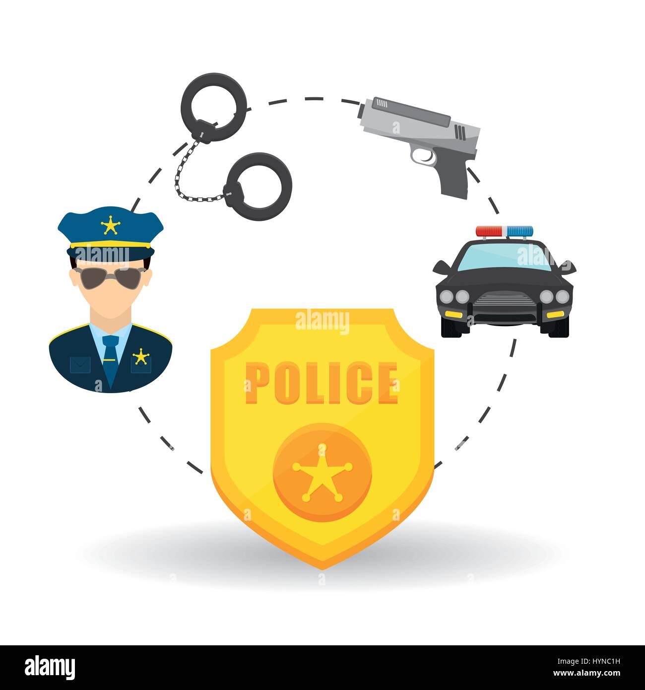 Police concept with icon design, vector illustration 10 eps graphic ...