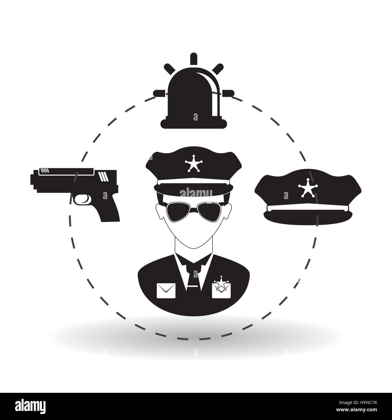 Police concept with icon design, vector illustration 10 eps graphic ...