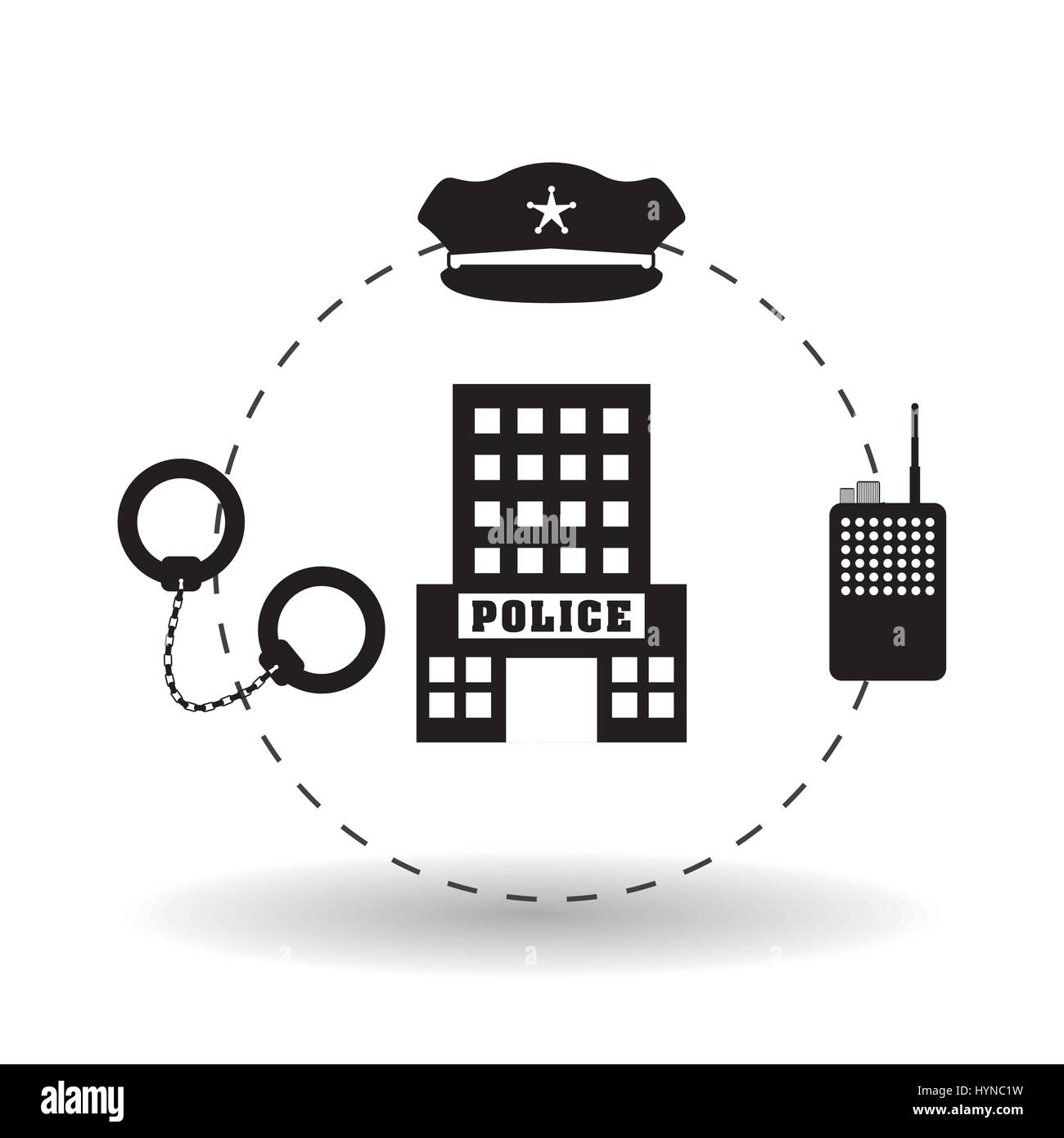 Police concept with icon design, vector illustration 10 eps graphic ...