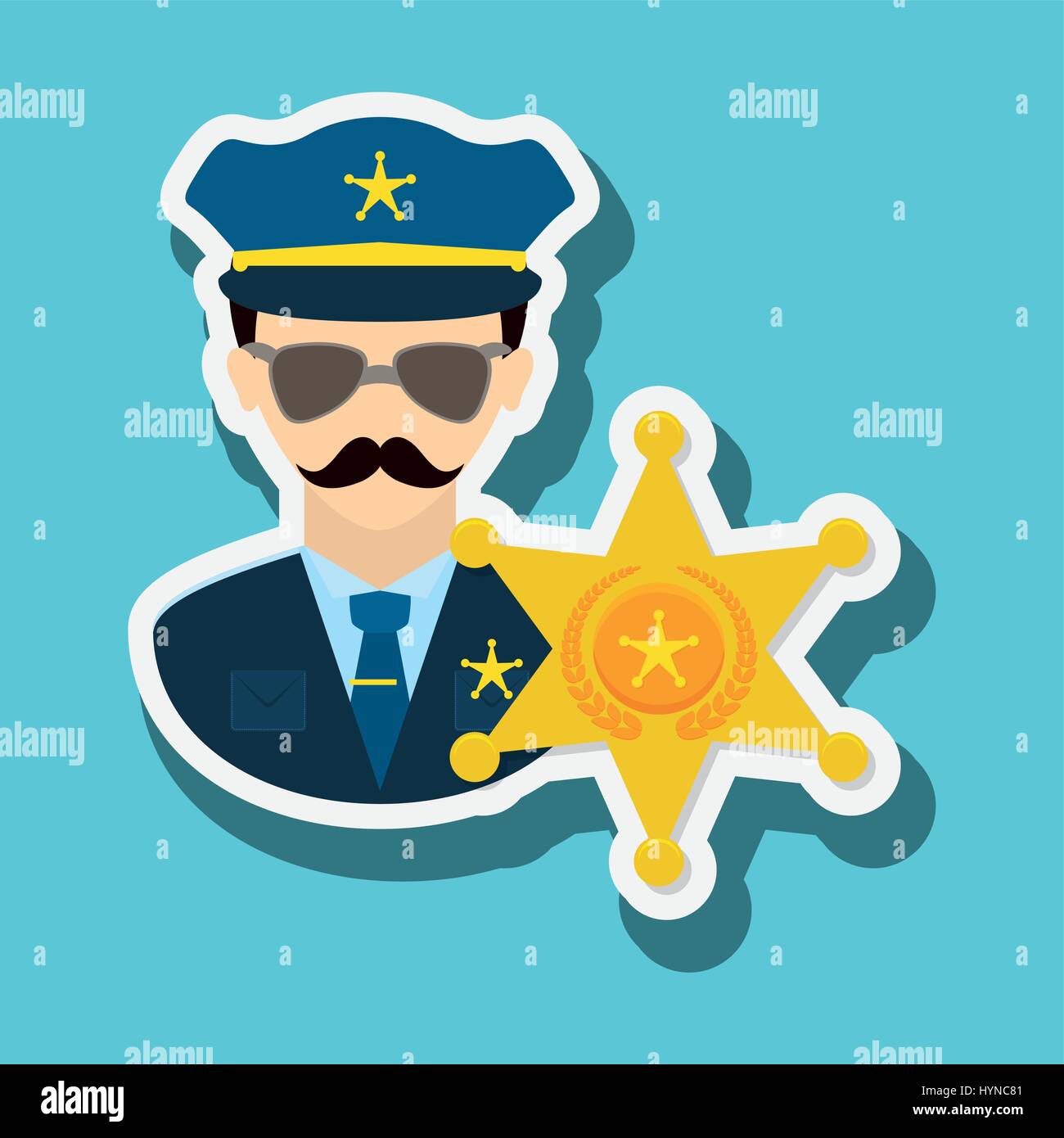 Police concept with icon design, vector illustration 10 eps graphic ...
