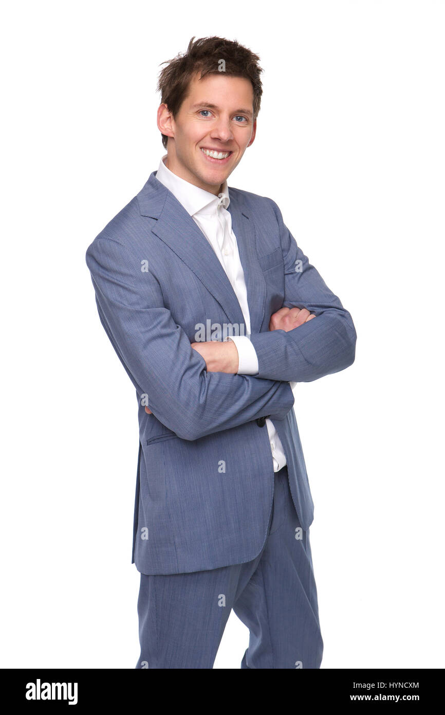 Full Length Of A Young Caucasian Businessman With Arms Folded Stock Photo,  Picture and Royalty Free Image. Image 33335214.