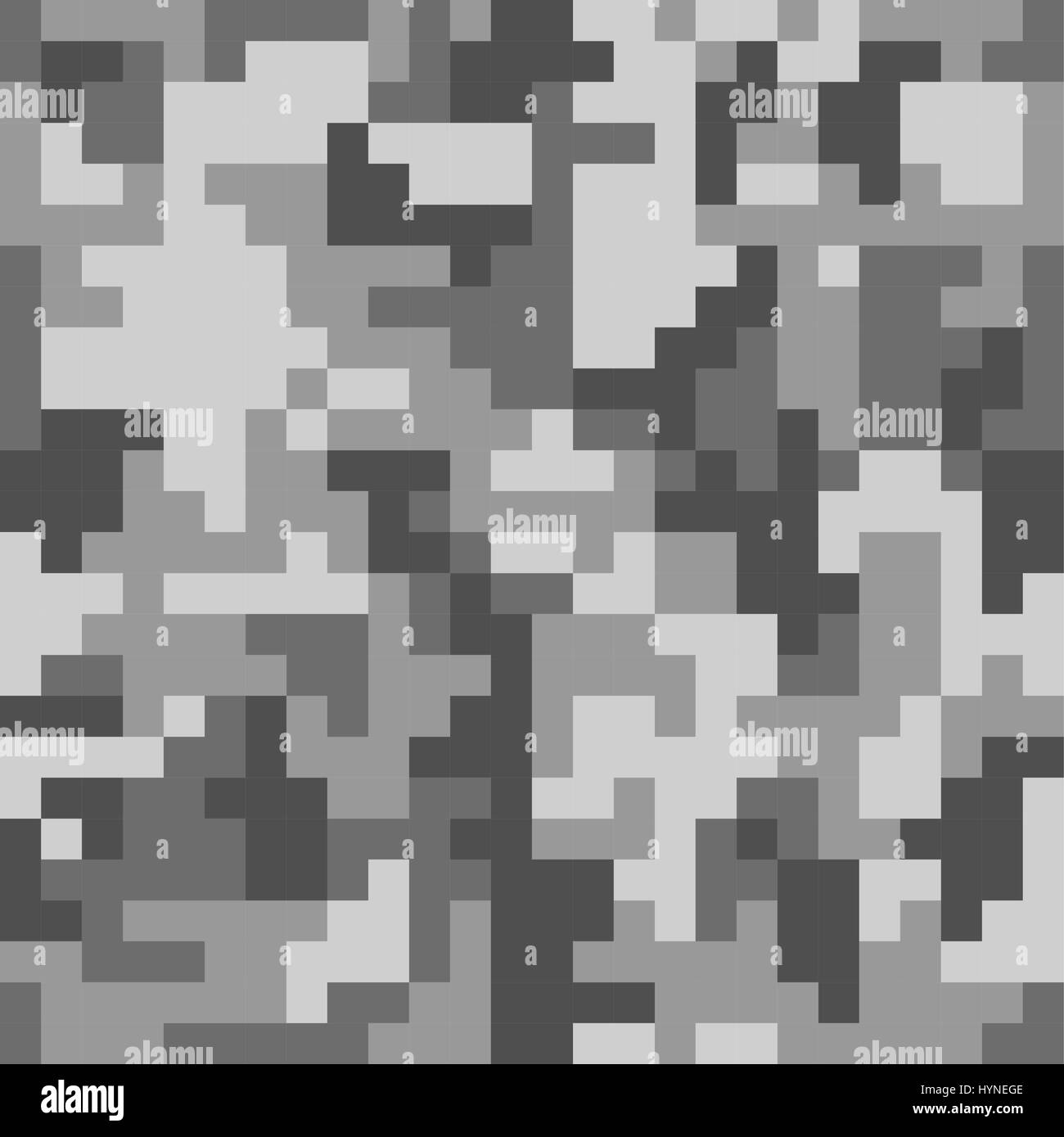 Pixel camo seamless pattern. Grey urban camouflage. Stock Vector