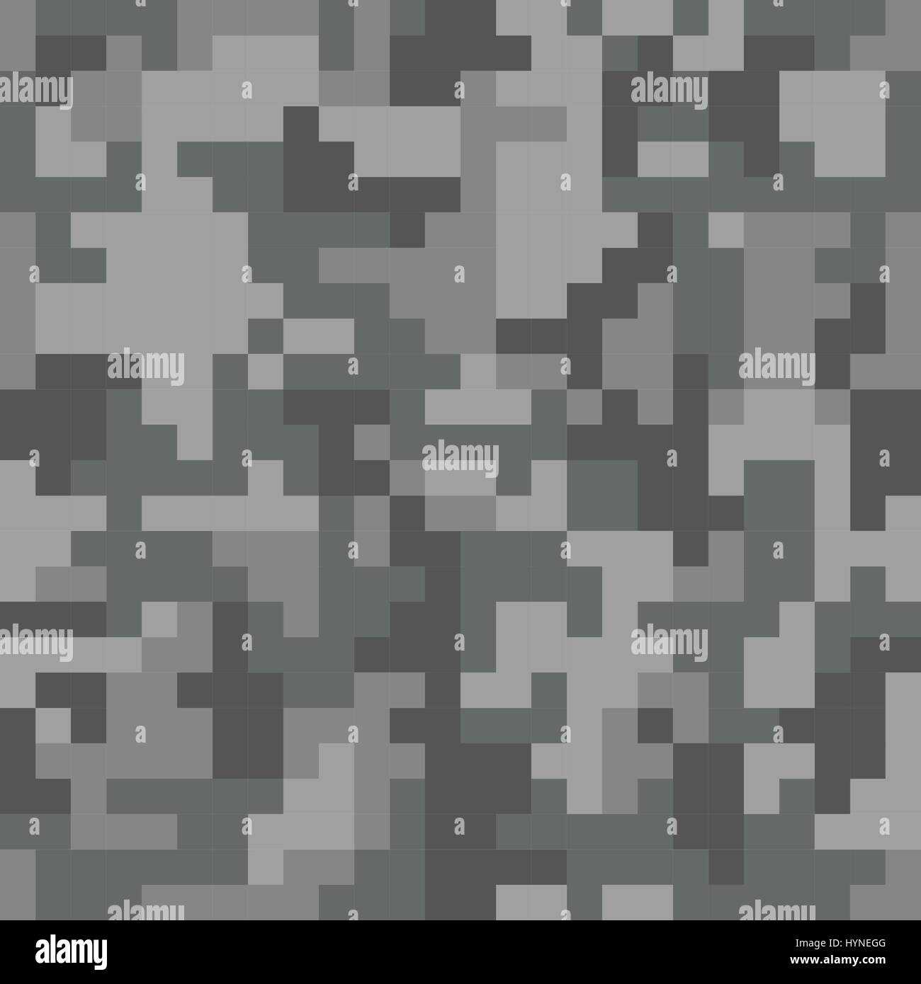 Pixel camo seamless pattern. Grey urban camouflage Stock Vector Image