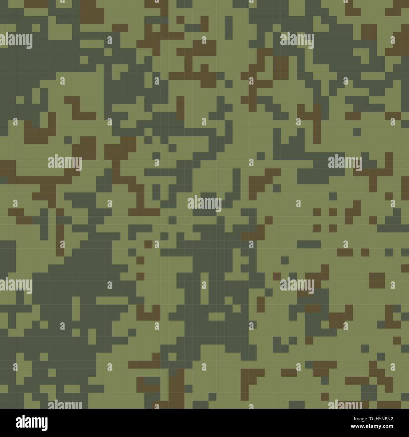 Pixel camo seamless pattern. Green forest camouflage Stock Vector Image ...