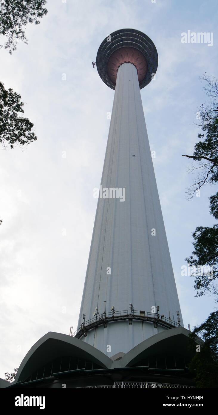 KL Tower, Kuala Lumpur, Malaysia Menala KL Tower is Kuala Lumpur’s most recognizable landmark atop Bukit Nanas (Pineapple Hill Forest Reserve Stock Photo