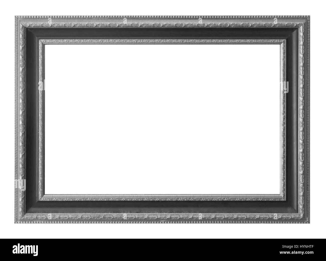 Black picture frame isolated on white background Stock Photo - Alamy