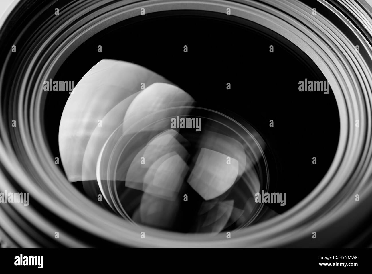 lens reflection black and white photo Stock Photo - Alamy
