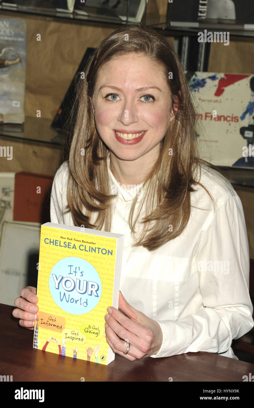 Chelsea Clinton signs copies of her new book 'It's Your World' at
