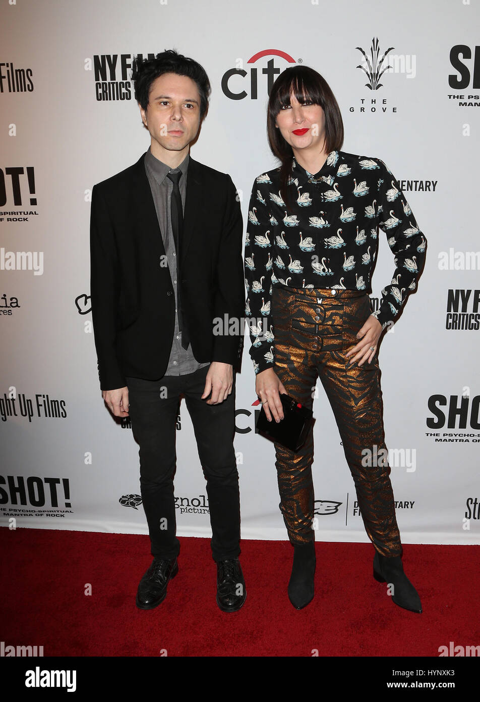 Los Angeles, California, USA. 05th Apr, 2017. Barnaby Clay, Karen O, At  "SHOT! The Psycho Spiritual Mantra of Rock" Premiere at the Grove At The  Pacific Theatres at The Grove In California