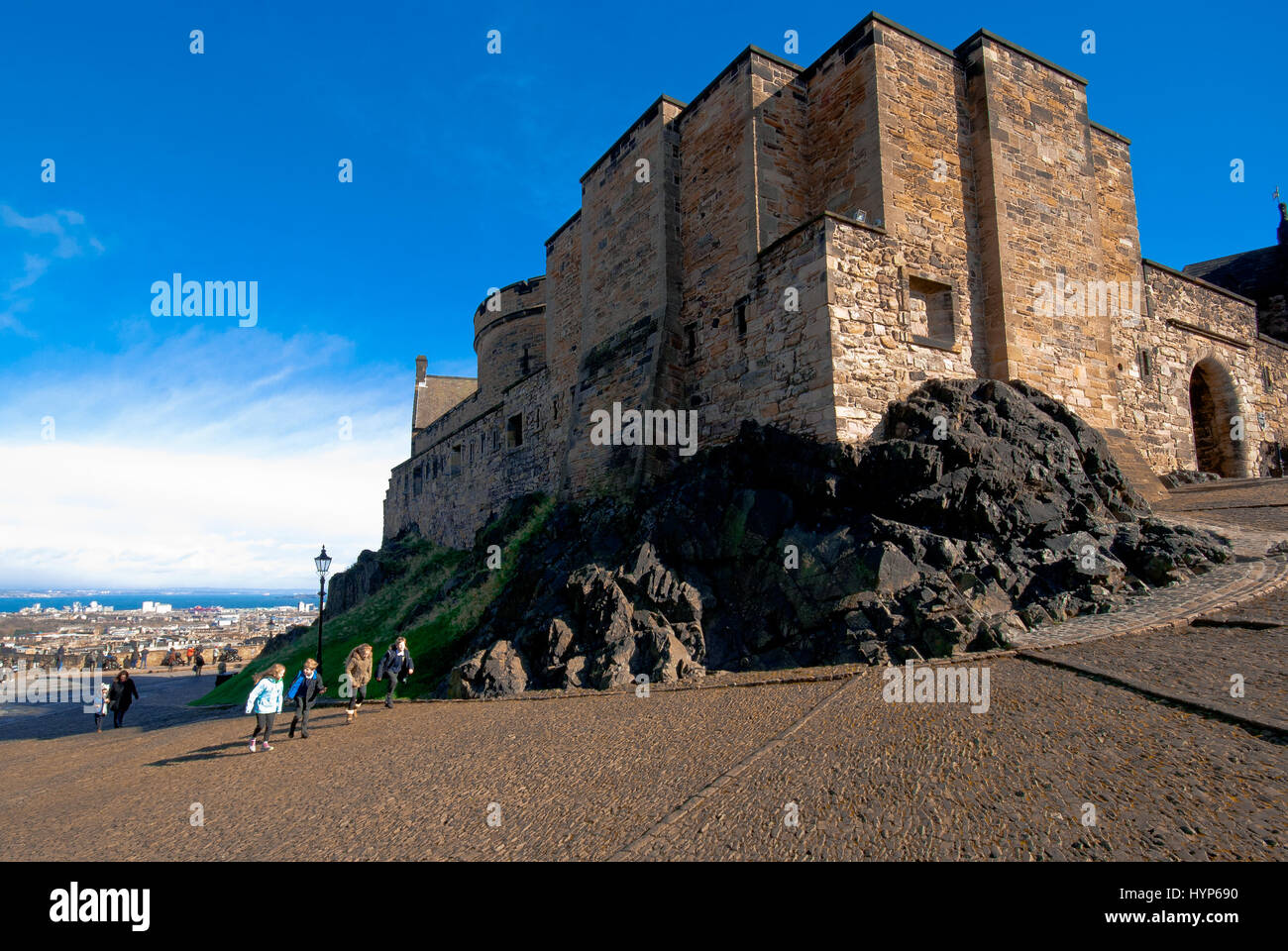 View of Edinburgh and the castle. Stock Photo