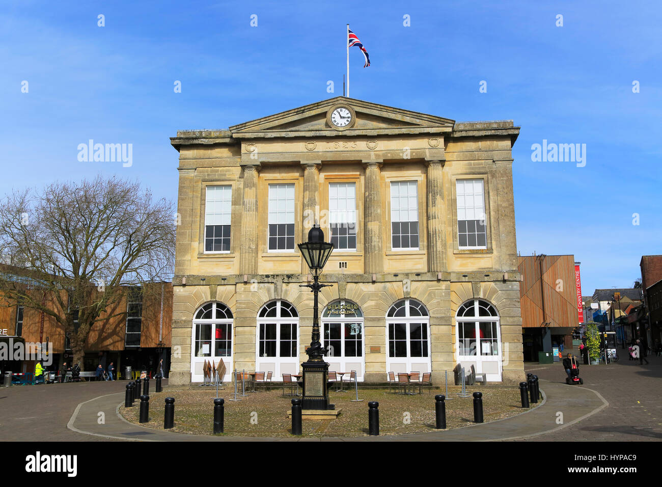 Georgian architecture of Guildhall building, Andover, Hampshire, England, UK built 1825 Stock Photo