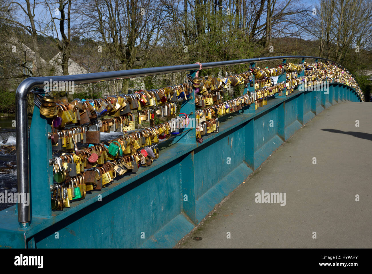 Love Locks,Peek District, Derbyshire Stock Photo