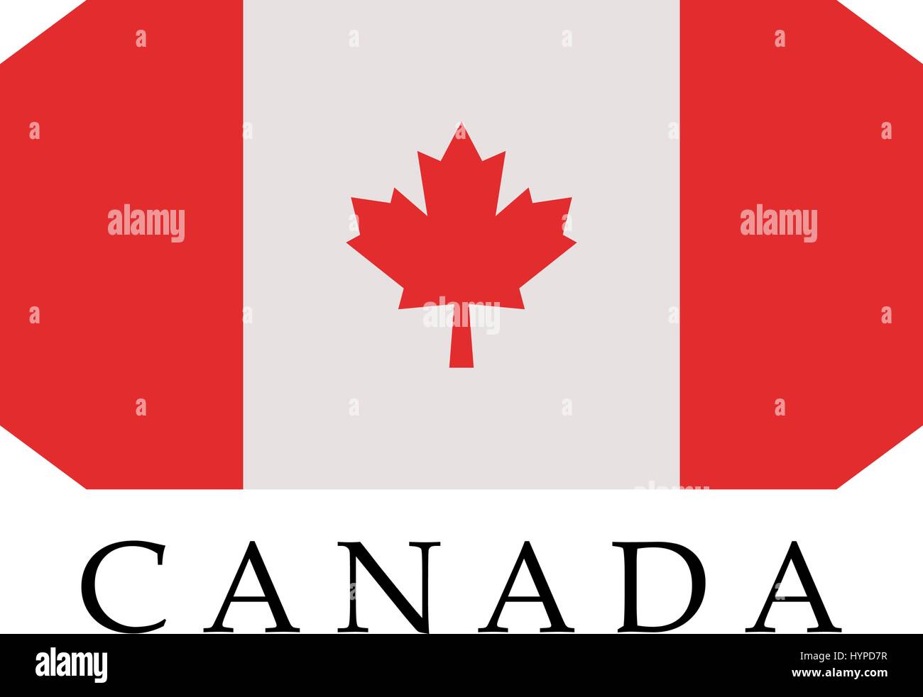 Illustrated flag of canada on white background in vector Stock Vector ...