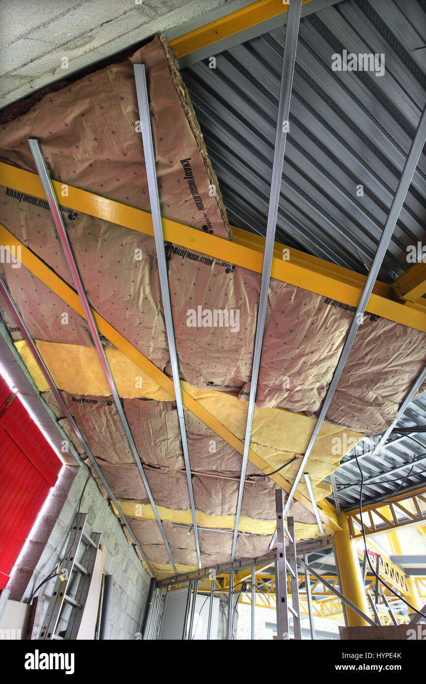 France House Building Ceiling Insulation With Glass Wool