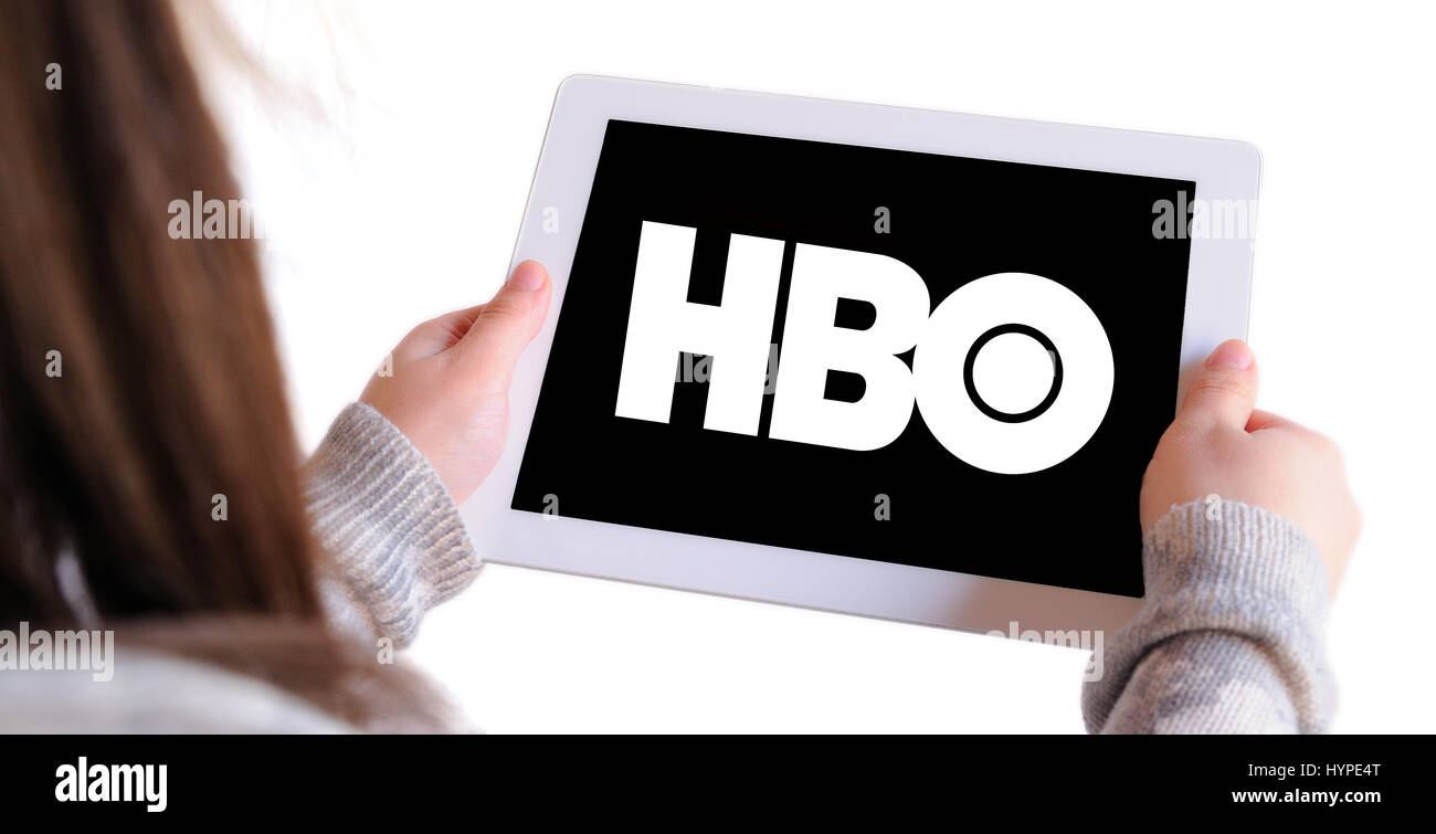 The HBO channel on an iPad. Stock Photo