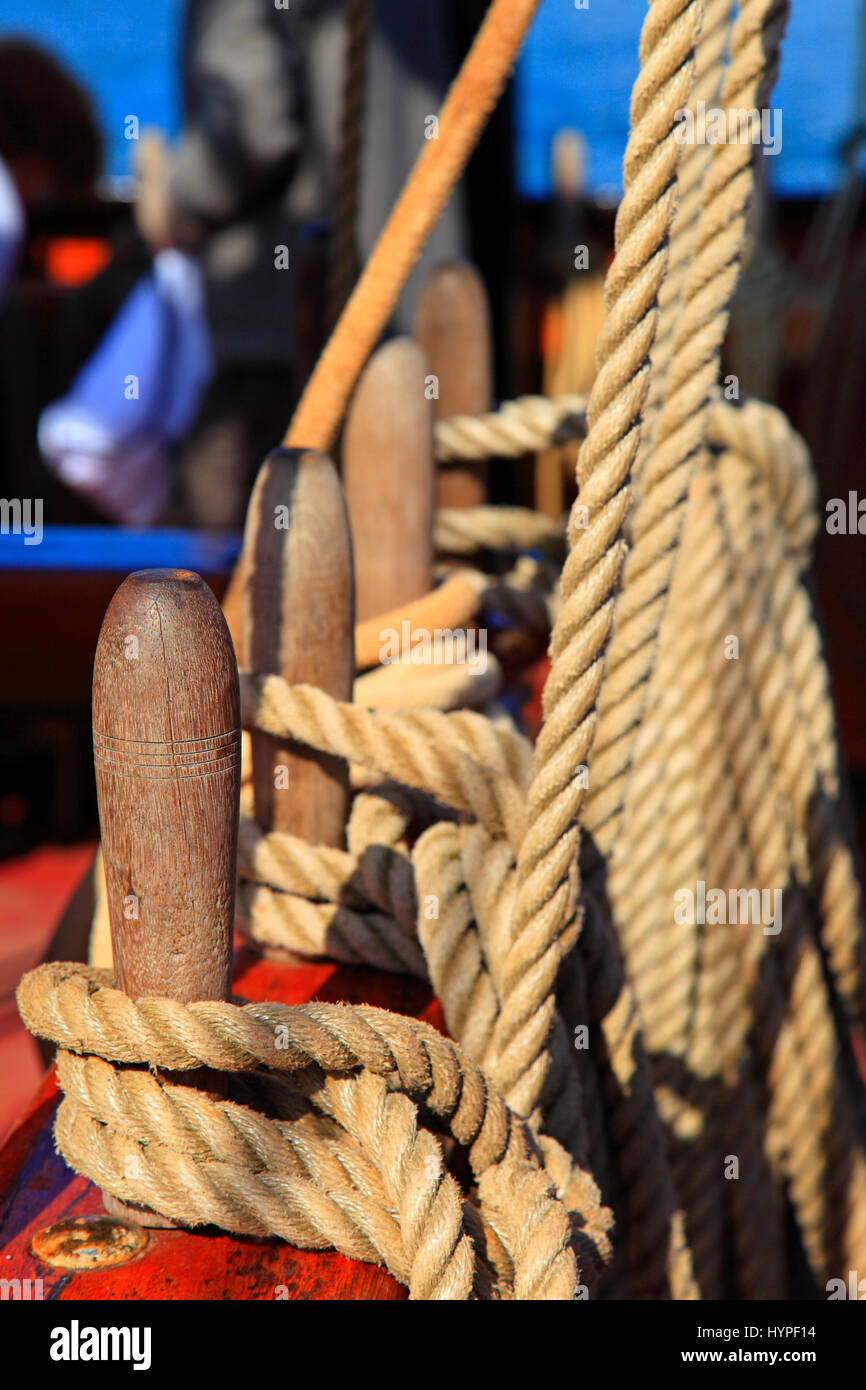 Old boat, hayrack and cleats Stock Photo Alamy
