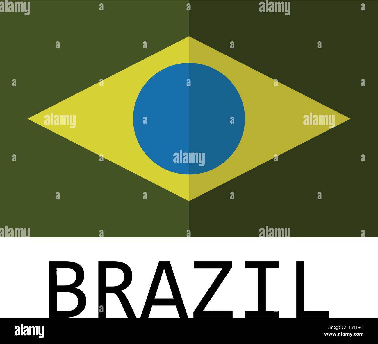 Illustrated flag of Brazil on white background in vector Stock Vector ...