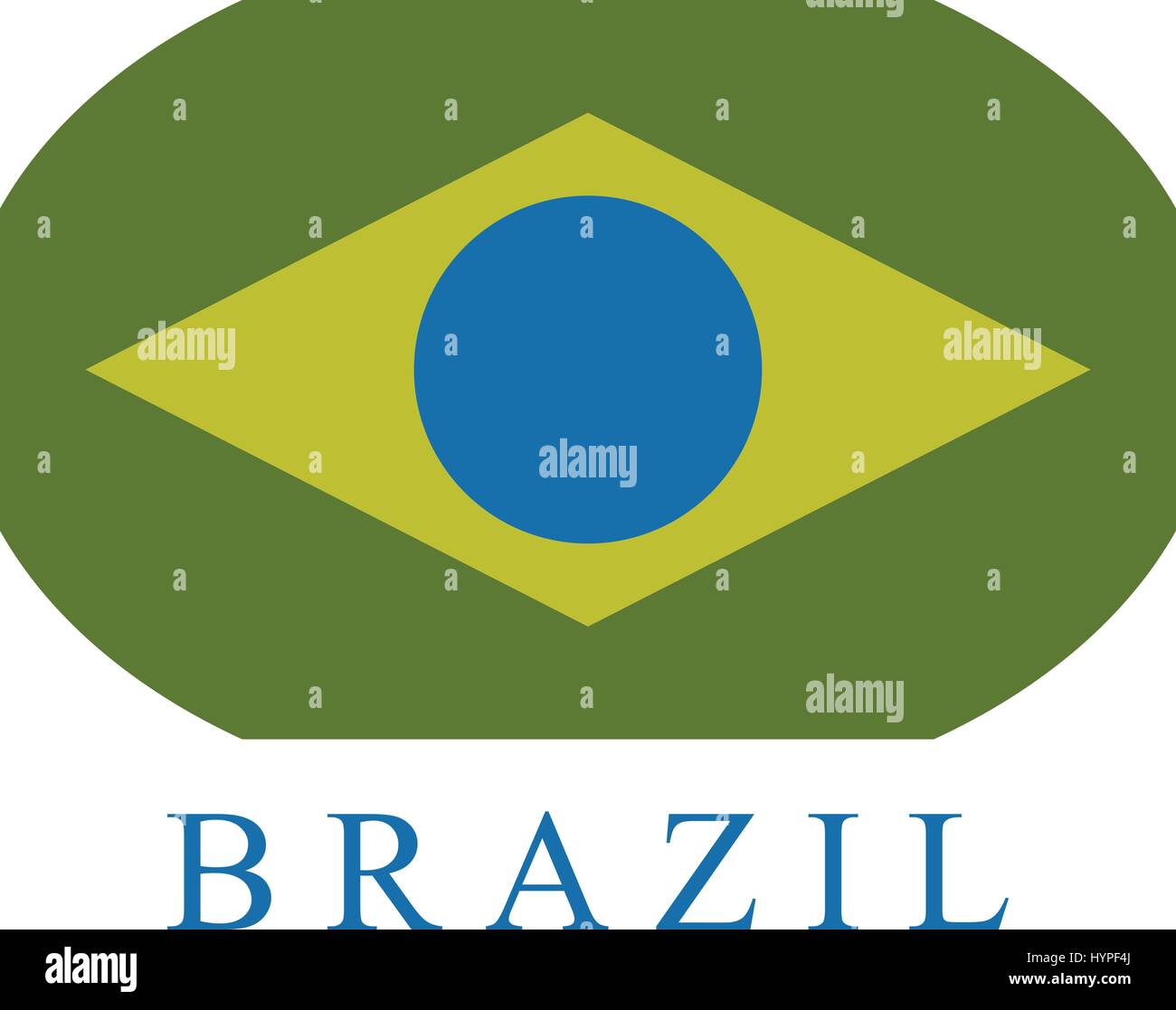 Illustrated flag of Brazil on white background in vector Stock Vector ...