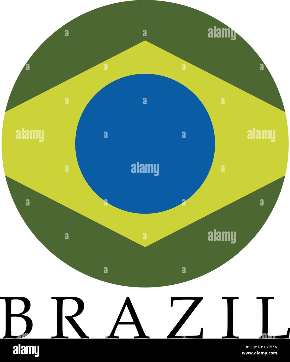 Illustrated flag of Brazil on white background in vector Stock Vector ...