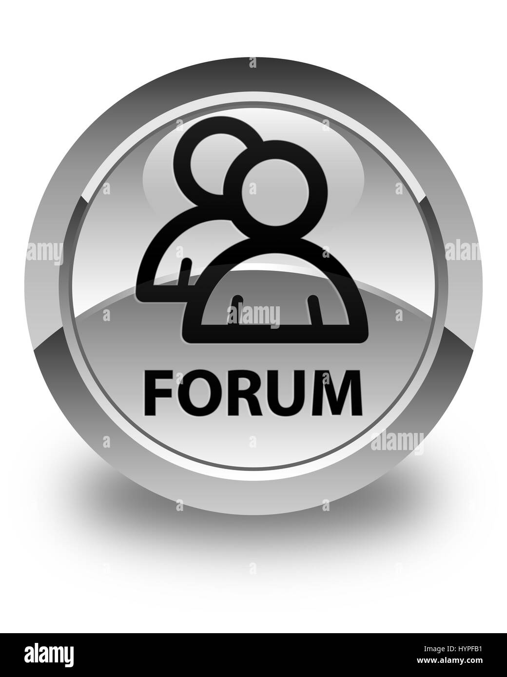 Forum (group icon) isolated on glossy white round button abstract ...