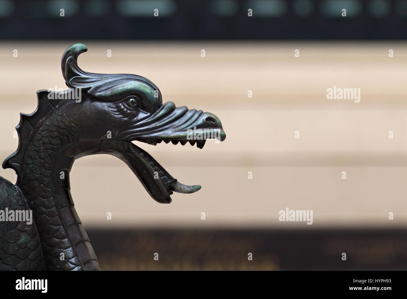 The Dragon of Geneva - Fountain of the Escalade Stock Photo