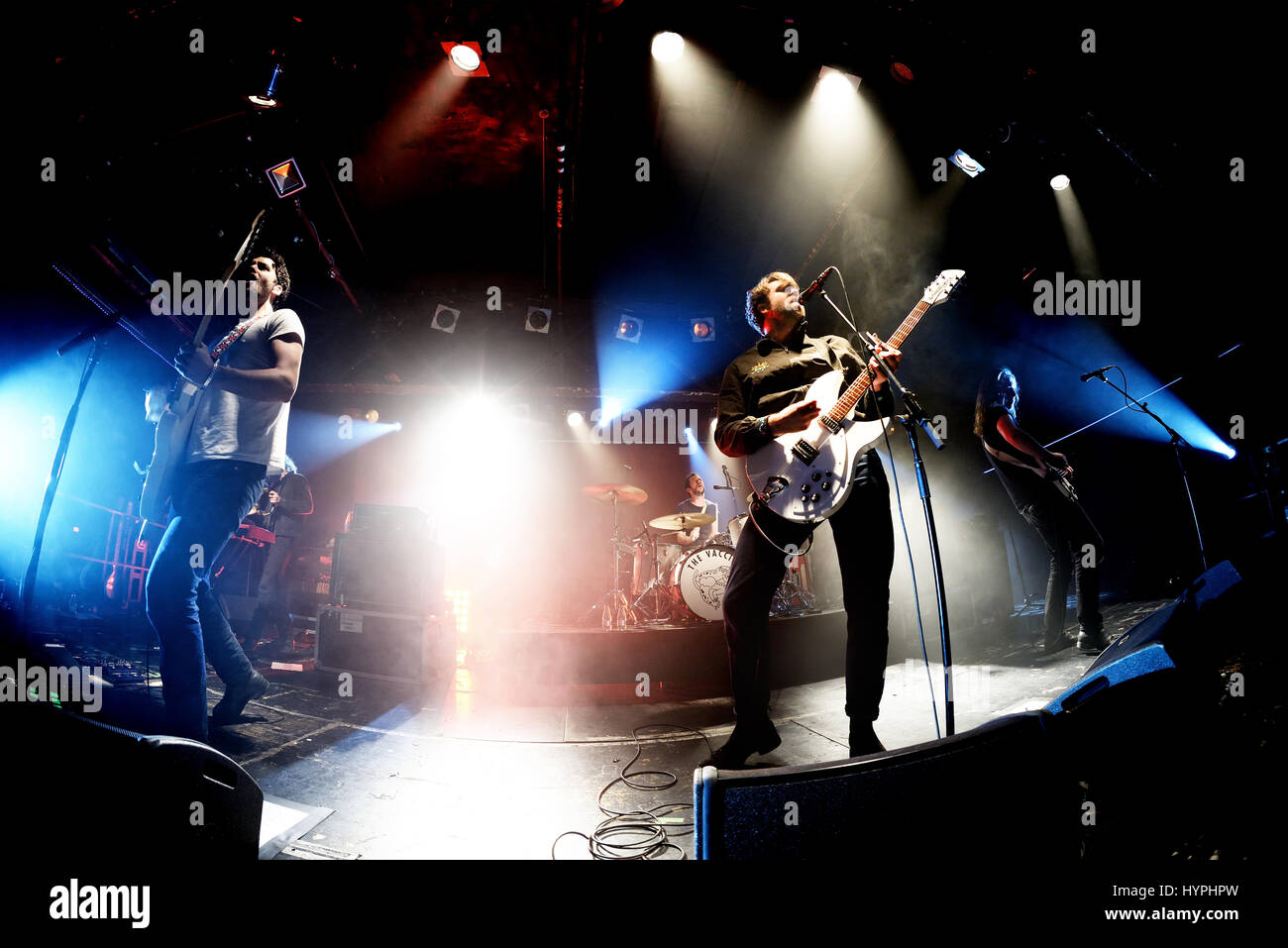 BARCELONA - MAR 17: The Vaccines (band) in concert at Razzmatazz stage on March 17, 2016 in Barcelona, Spain. Stock Photo