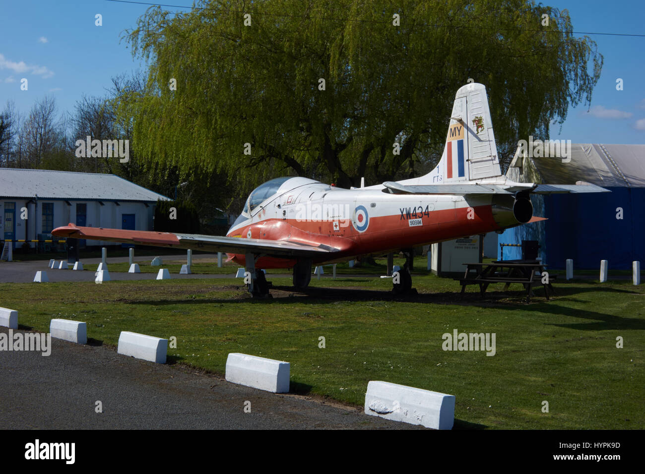 Jet Provost Gate Keeper at Wolverhampton Halfpenny Green Airfield. UK Stock Photo