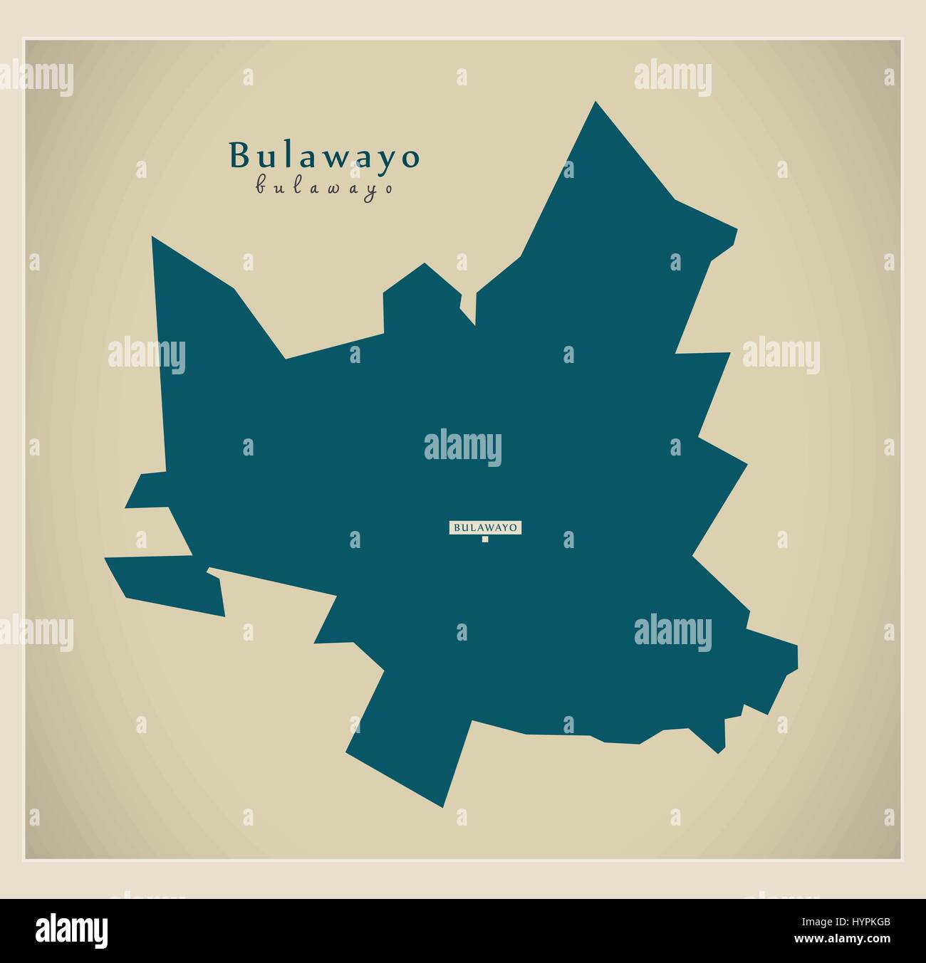 Modern Map - Bulawayo ZW Stock Vector Image & Art - Alamy