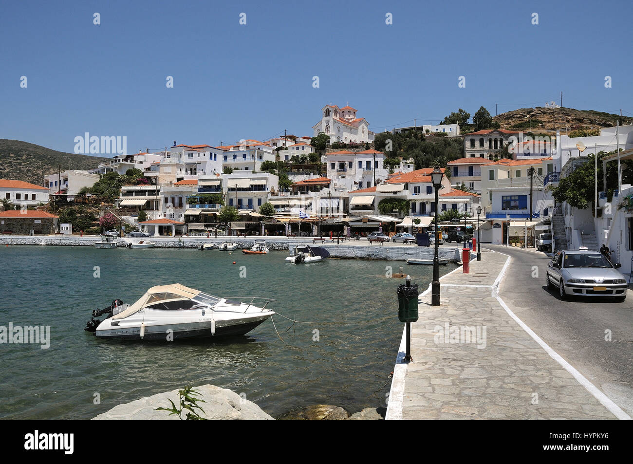 Batsi, Andros island.Cyclades Greece Stock Photo - Alamy