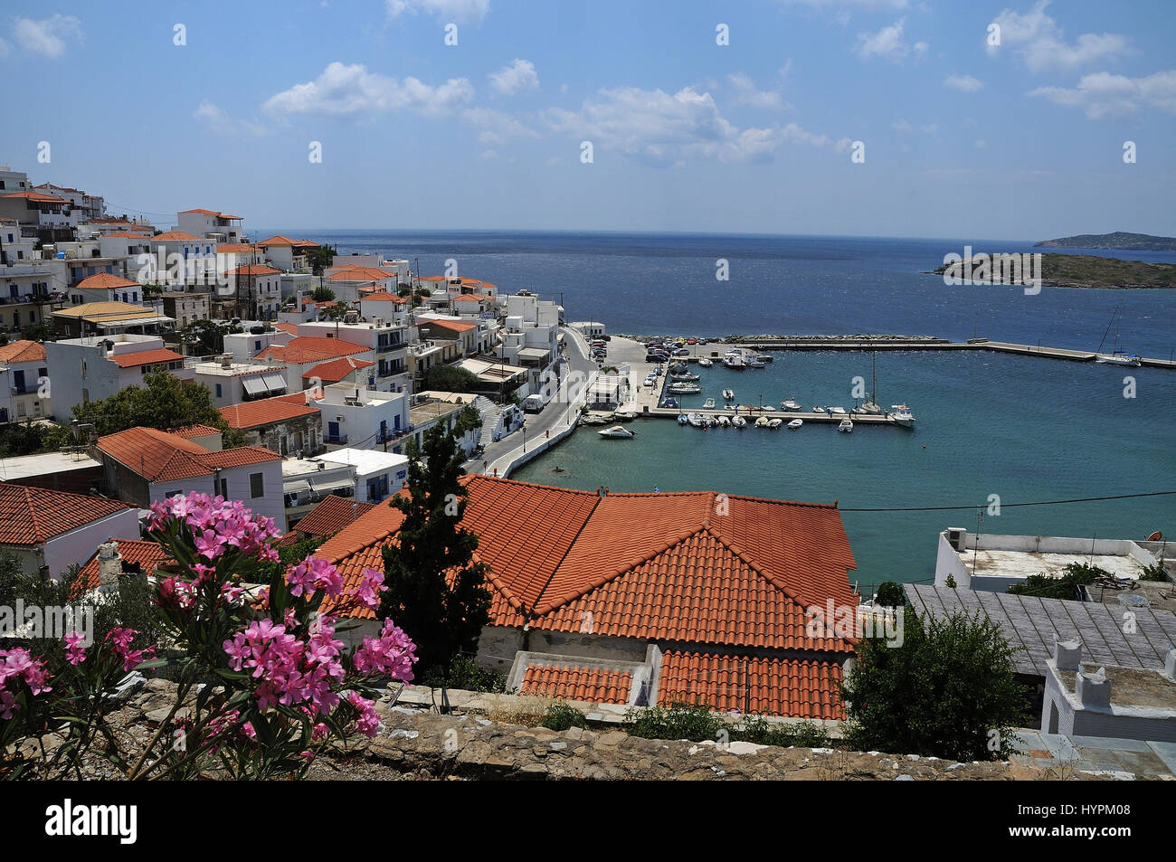 Batsi, Andros island.Cyclades Greece Stock Photo Alamy