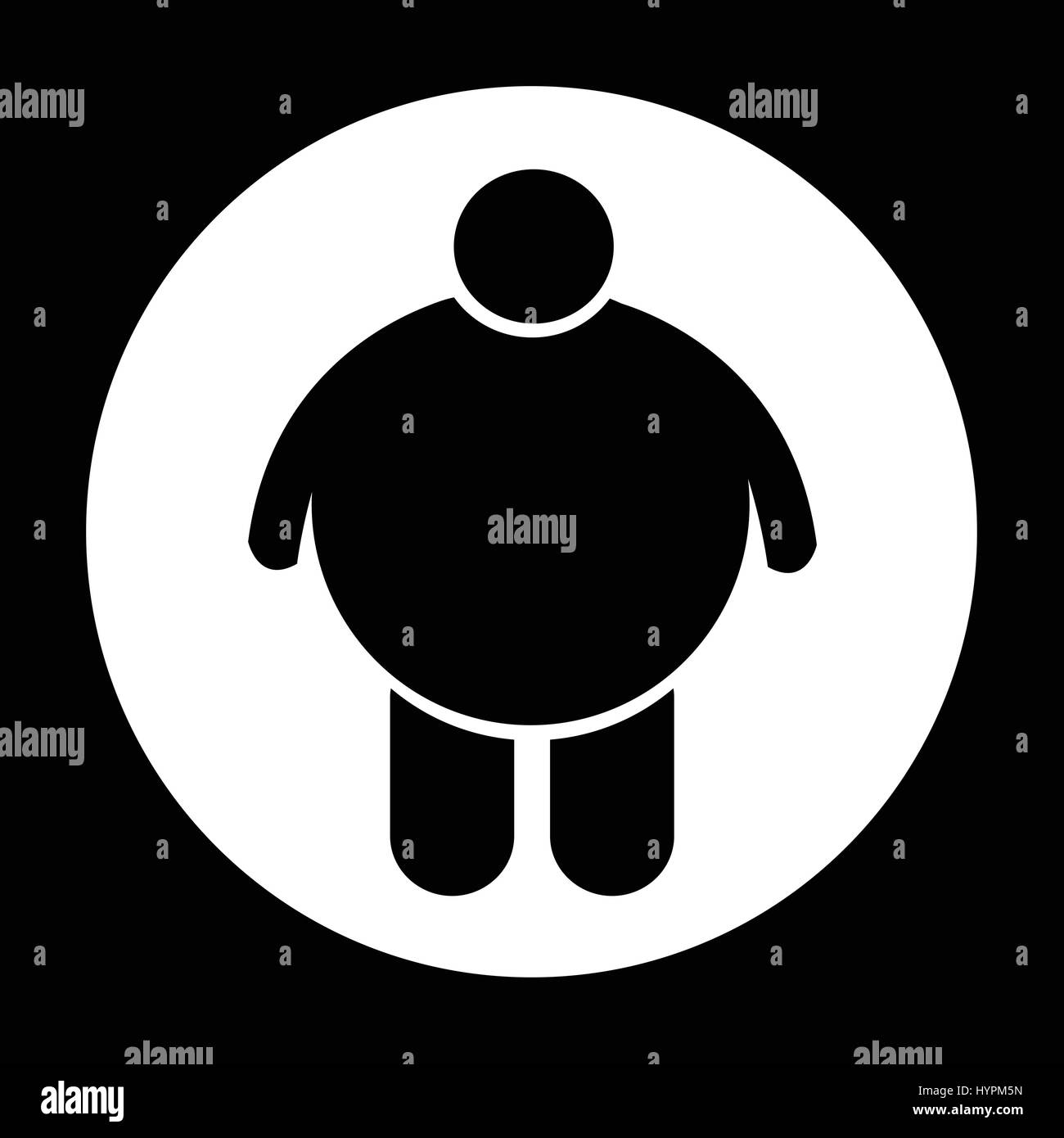 Fat People Icon Stock Vector Image & Art - Alamy