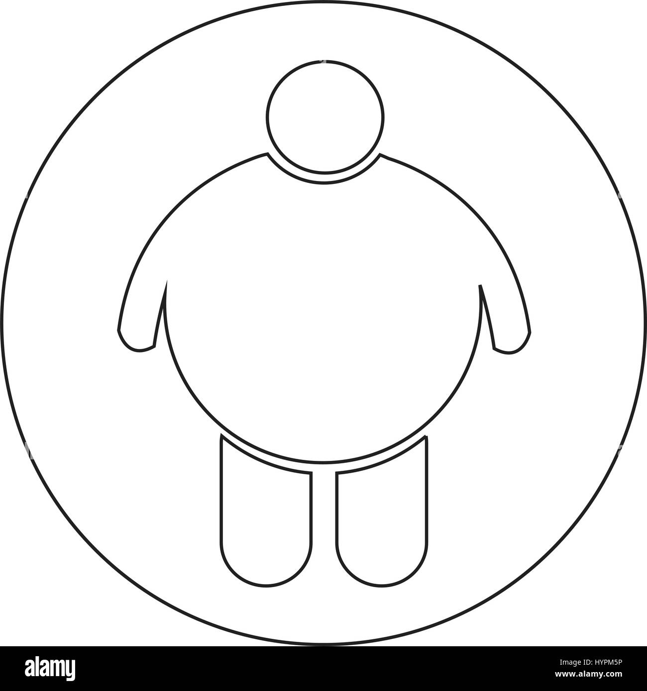 Fat People Icon Stock Vector Image & Art - Alamy