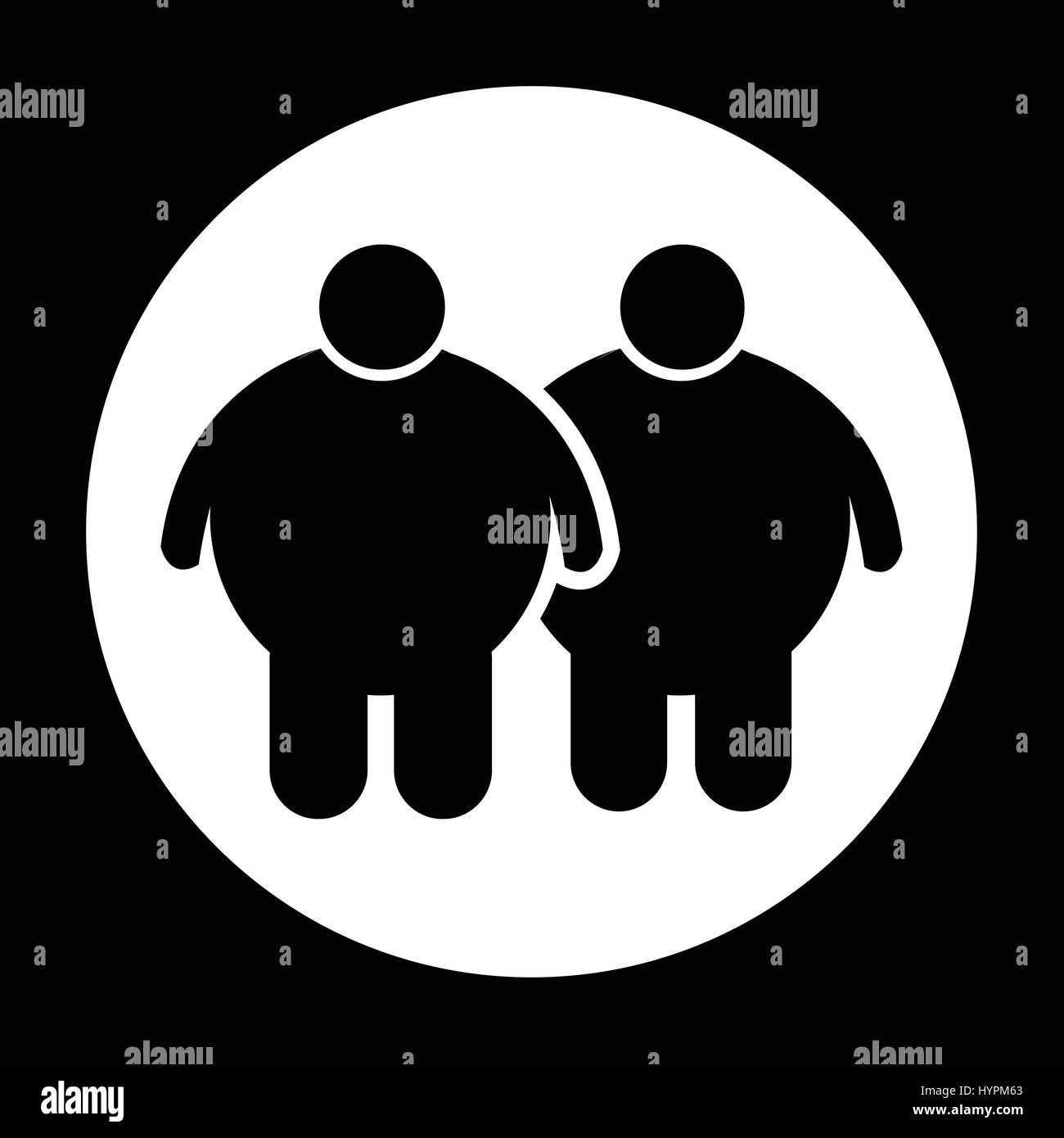 Fat People Icon Stock Vector Image & Art - Alamy