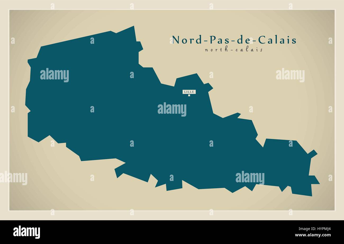 Modern Map - Nord Pas de Calais FR France Stock Vector