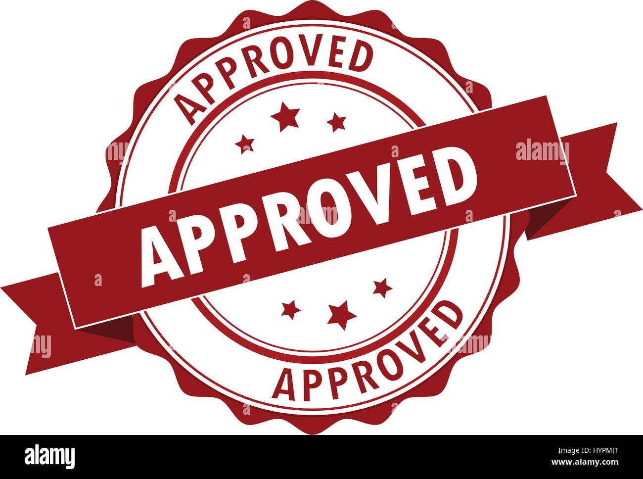 Approved stamp illustration Stock Vector