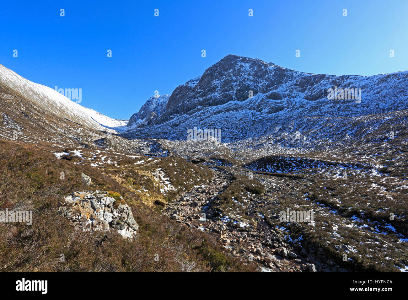 View of the North Face of Ben Nevis in Scotland Stock Photo