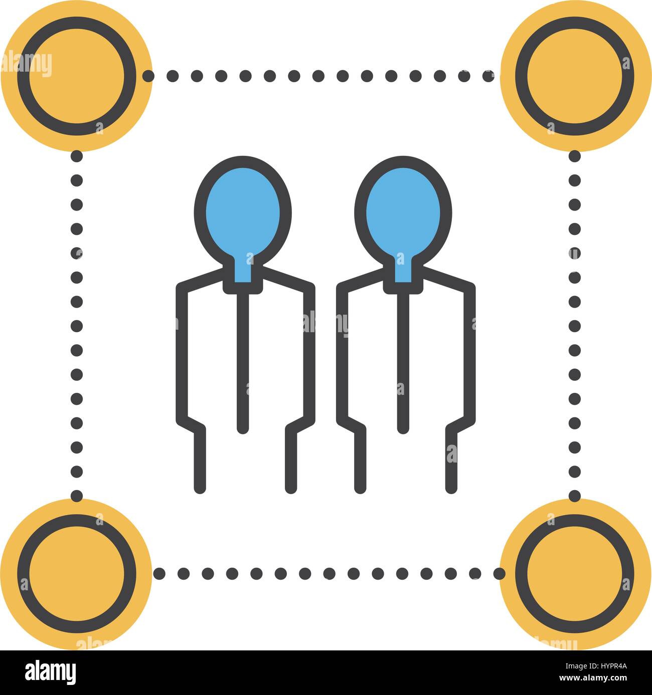 team work Line Icon Style Stock Vector Image & Art - Alamy