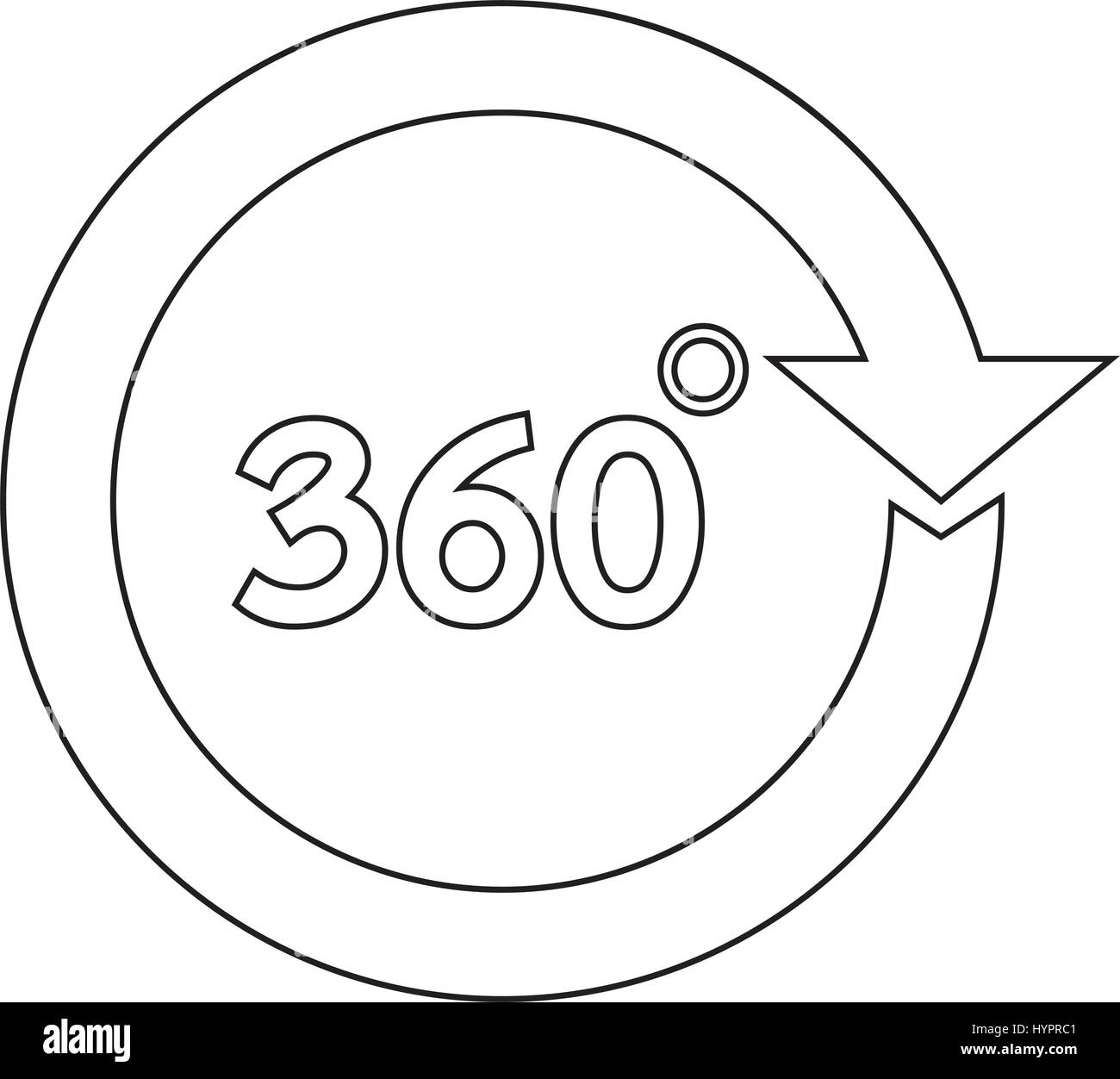 360 Degrees icon Stock Vector Image & Art - Alamy