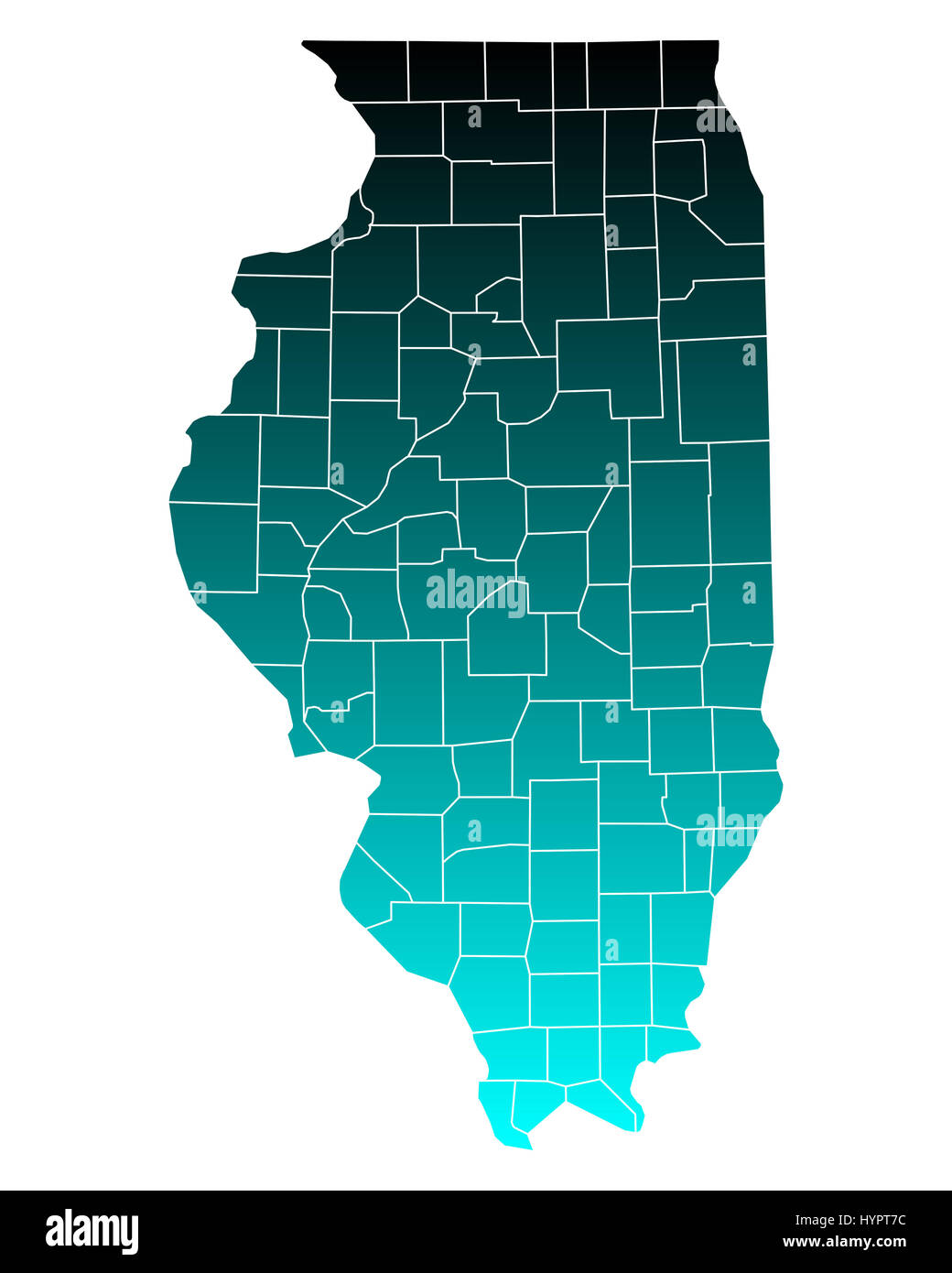 Map of Illinois Stock Photo - Alamy