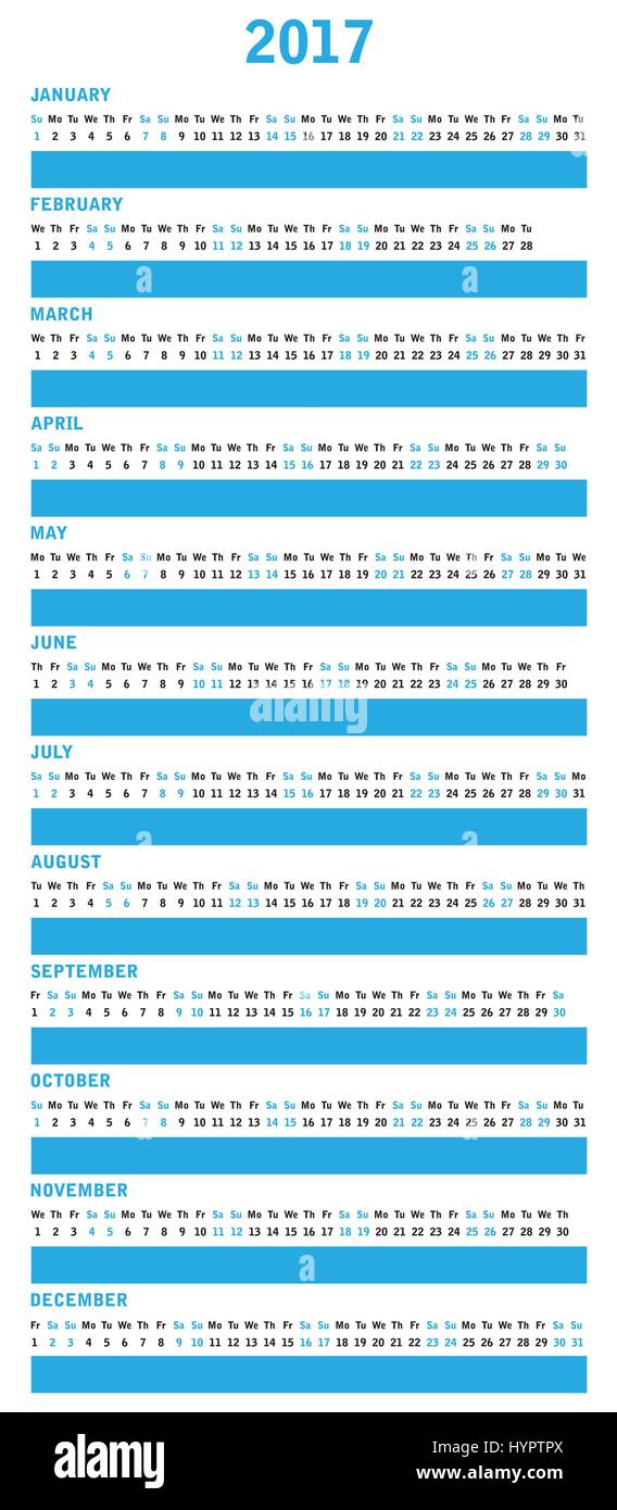 2017 calendar design Stock Vector Image & Art - Alamy