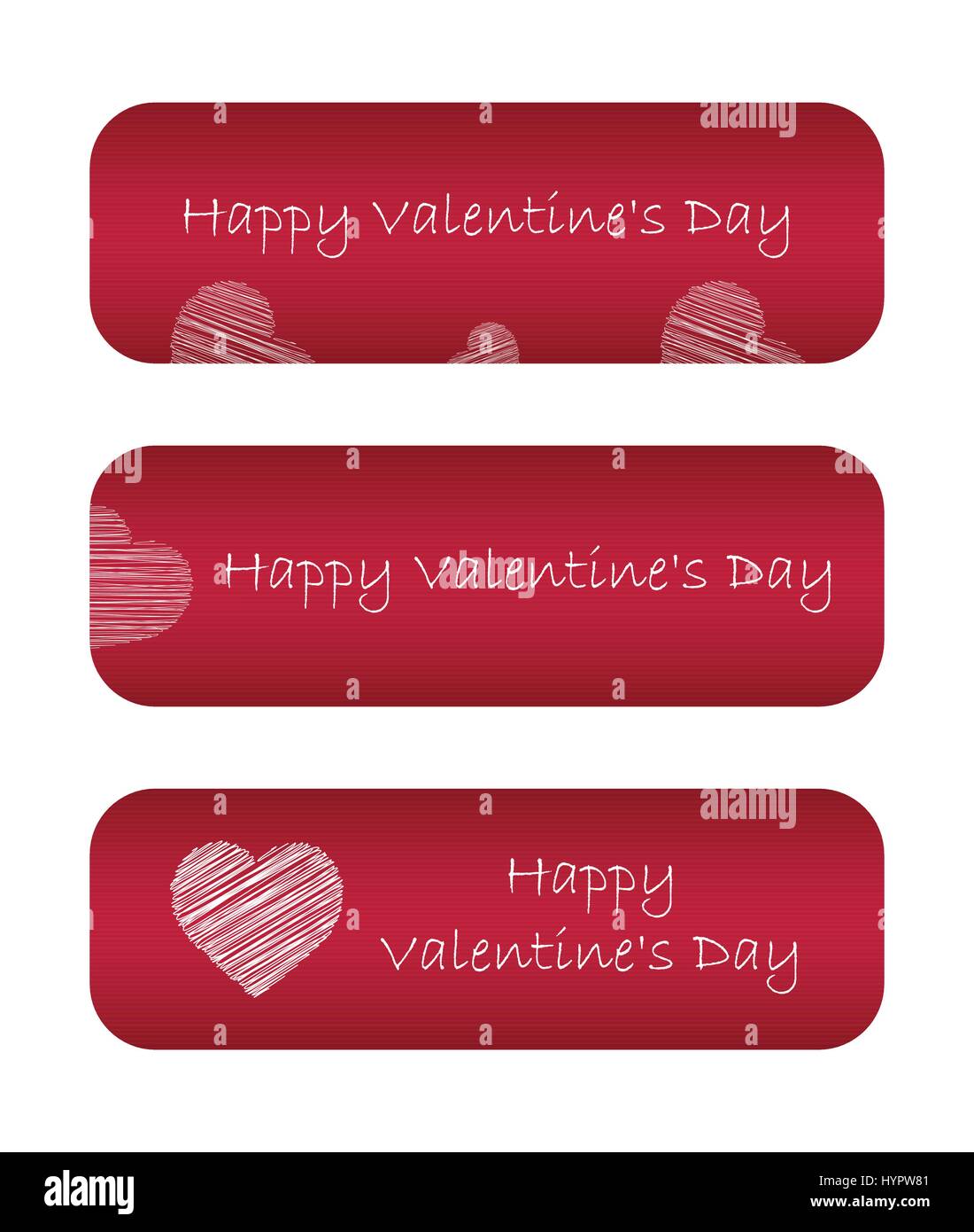 Valentine day banners Stock Vector