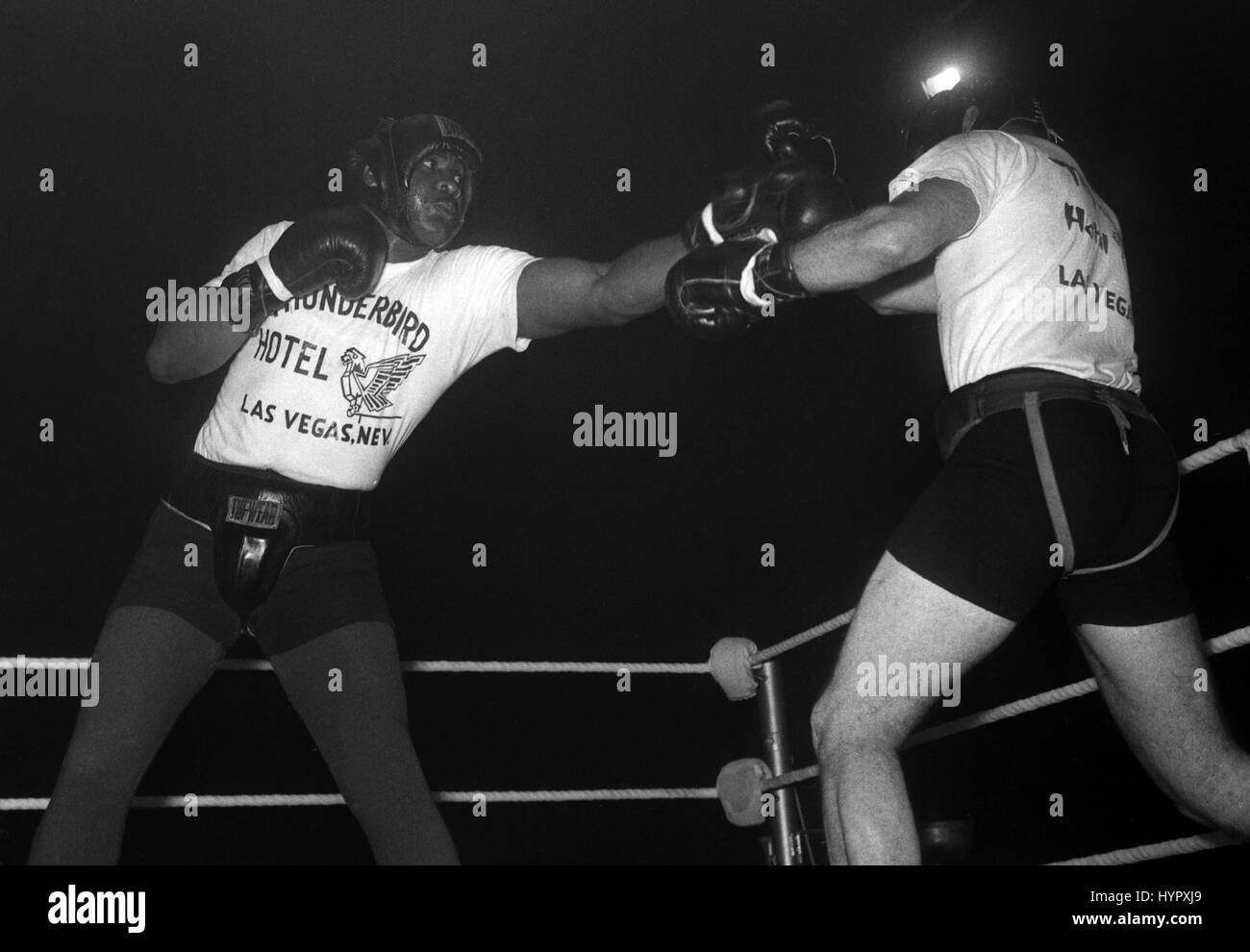 World Heavyweight Champion Sonny Liston L Shoots A Left At A Sparring Partner In An Exhibition Bout At The Empire Pool Wembley Stock Photo Alamy