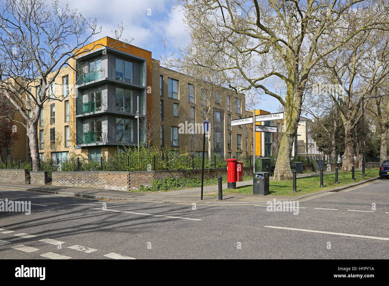 University of London halls of residence in Champion Hill in south London. Close to Kings College Hospital, Denmark Hill. Stock Photo