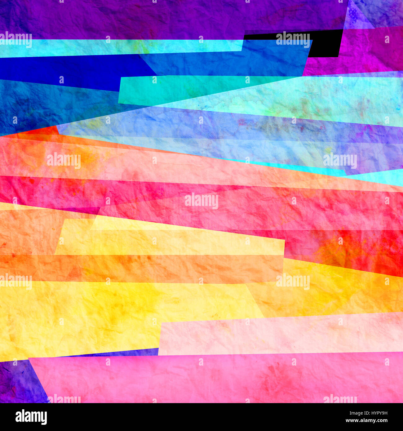 Watercolor abstract colorful background with geometry elements ...
