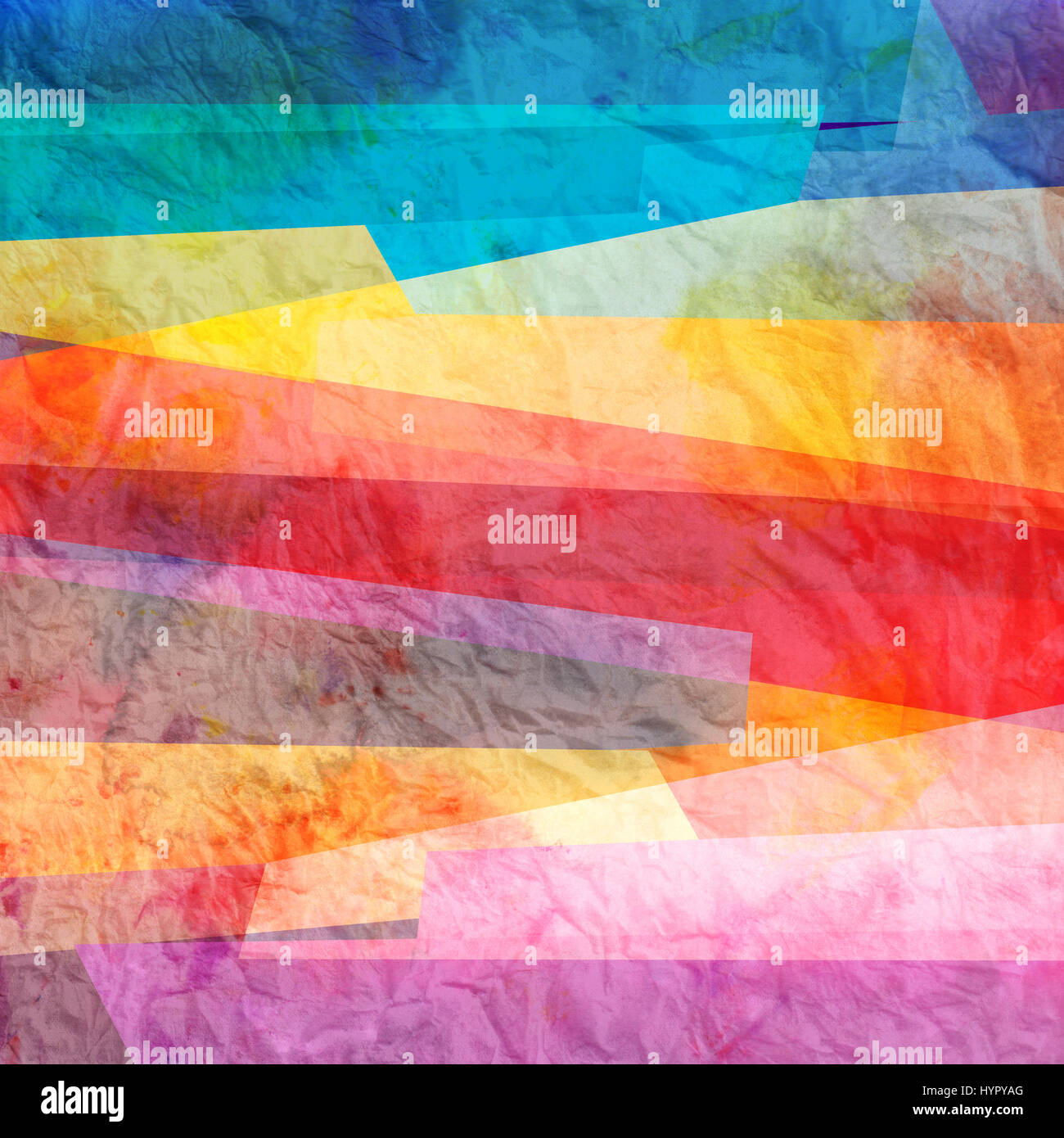 Watercolor abstract colorful background with geometry elements ...