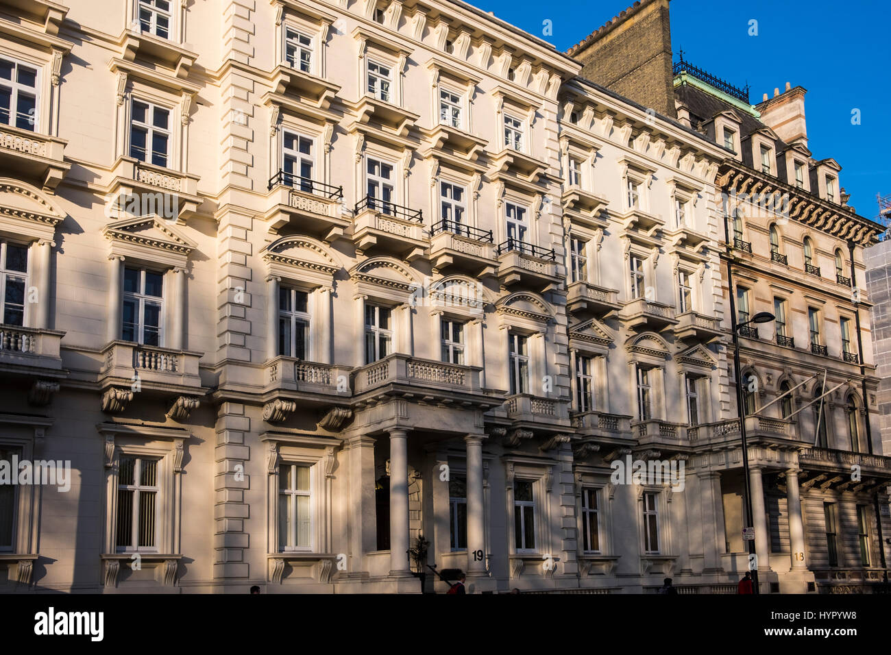Grosvenor Place building facades, Belgravia, London, England, U.K. Stock Photo