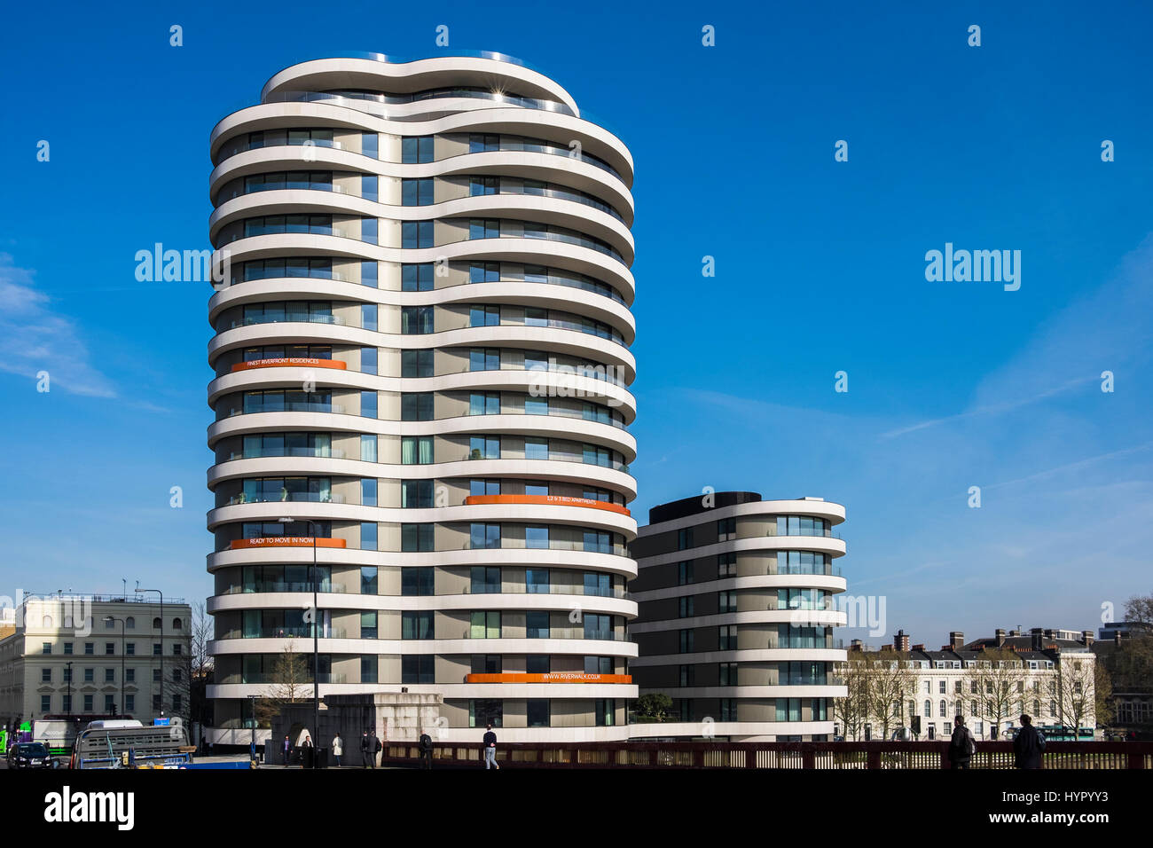 Riverwalk Apartment Buildings, Pimlico, London, England, U.K Stock Photo
