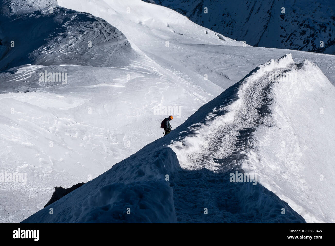 Aiguille du midi arete hi-res stock photography and images - Alamy