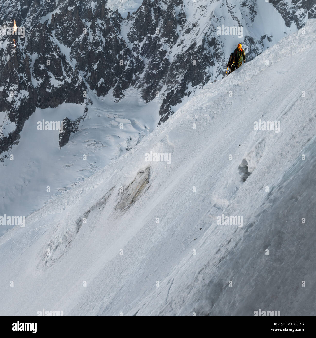 Aiguille du midi arete hi-res stock photography and images - Alamy