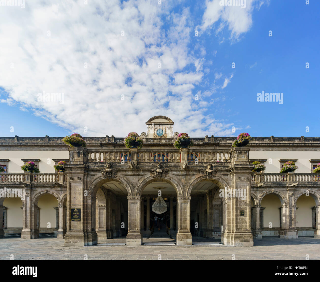 Mexico City, FEB 17: The historical castle - Chapultepec Castle on FEB 17, 2017 at Mexico City Stock Photo